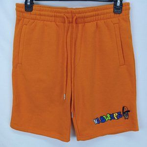 Forever 21 "No Swipe" Athletic Sweat Drawstring Shorts Orange Men's Medium.#A207